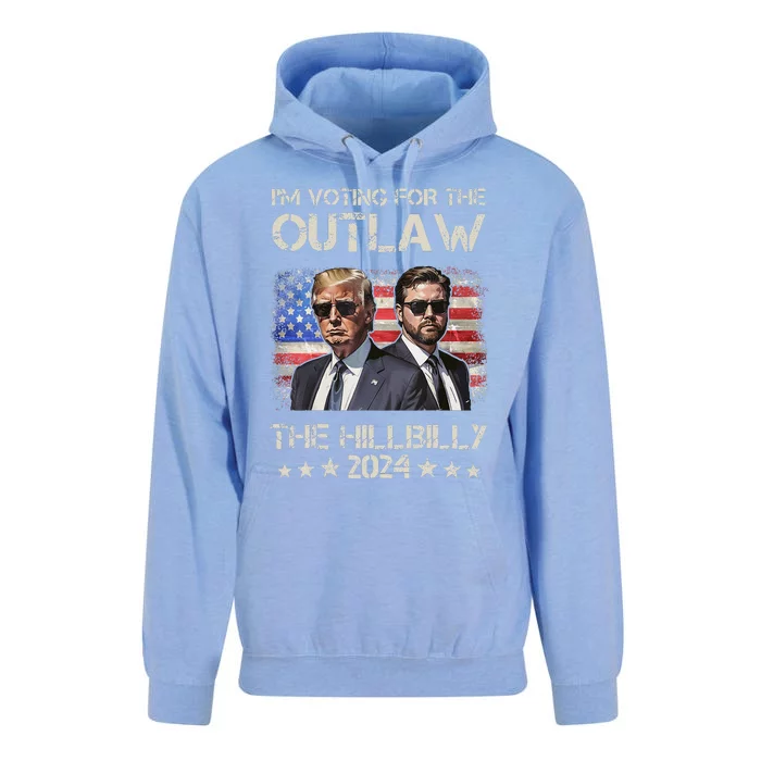 Vintage IM Voting For The Outlaw And The Hillbilly 2024 Unisex Surf Hoodie