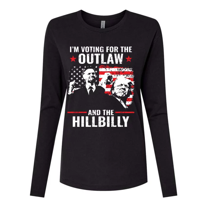 Vintage IM Voting For The Outlaw And The Hillbilly 2024 Womens Cotton Relaxed Long Sleeve T-Shirt