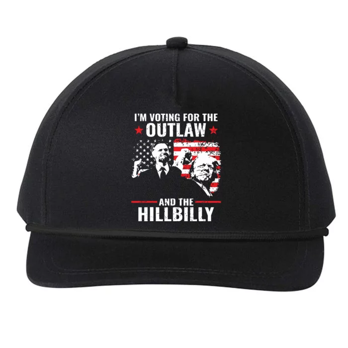 Vintage IM Voting For The Outlaw And The Hillbilly 2024 Snapback Five-Panel Rope Hat