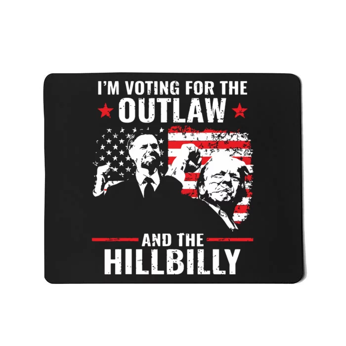 Vintage IM Voting For The Outlaw And The Hillbilly 2024 Mousepad