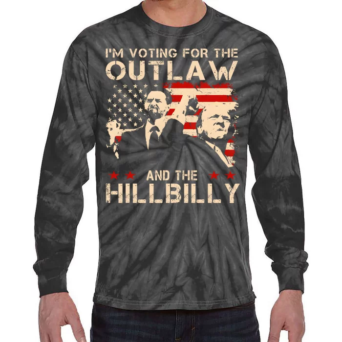 Vintage IM Voting For The Outlaw And The Hillbilly 2024 Tie-Dye Long Sleeve Shirt