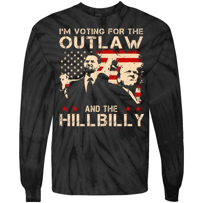 Vintage IM Voting For The Outlaw And The Hillbilly 2024 Tie-Dye Long Sleeve Shirt