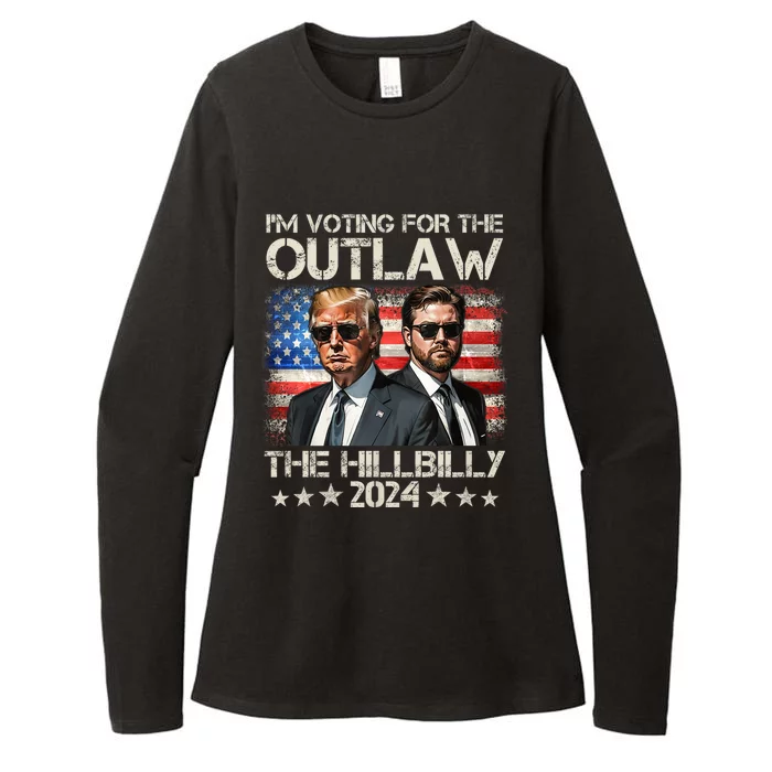 Vintage IM Voting For The Outlaw And The Hillbilly 2024 Womens CVC Long Sleeve Shirt