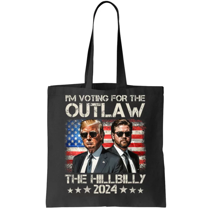 Vintage IM Voting For The Outlaw And The Hillbilly 2024 Tote Bag