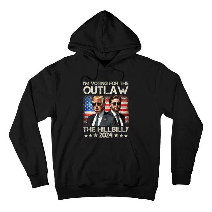 Vintage IM Voting For The Outlaw And The Hillbilly 2024 Tall Hoodie