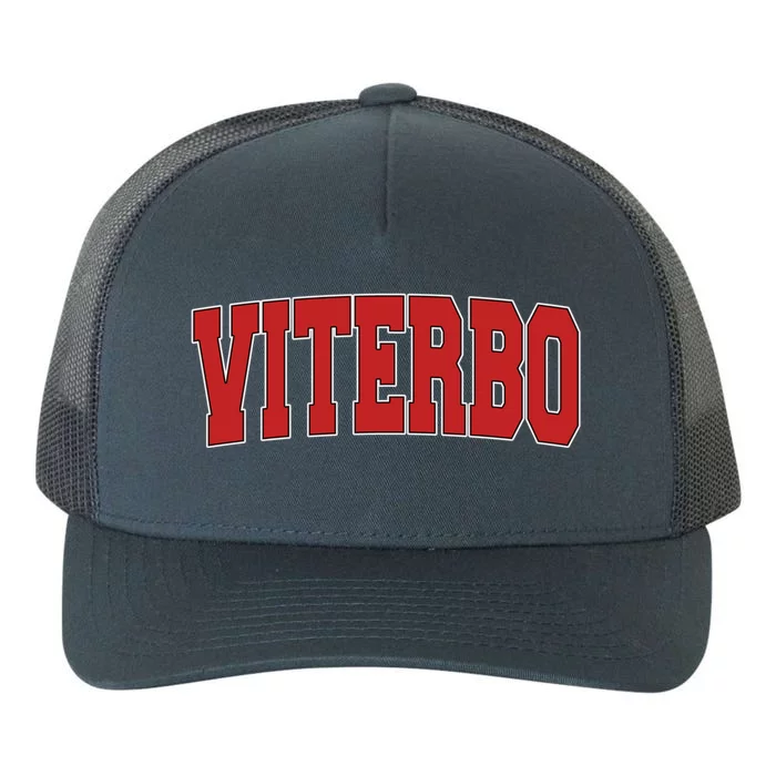 Viterbo Italy Varsity Style Vintage Retro Italian Sports Cute Gift Yupoong Adult 5-Panel Trucker Hat