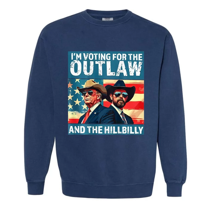 Vintage IM Voting For The Outlaw And The Hillbilly Garment-Dyed Sweatshirt