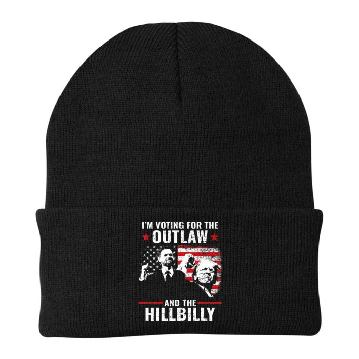 Vintage IM Voting For The Outlaw And The Hillbilly 2024 Knit Cap Winter Beanie