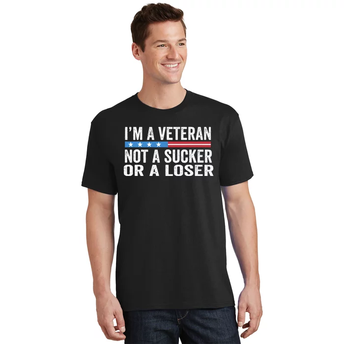 Vintage IM Veteran Not A Sucker Or A Loser T-Shirt