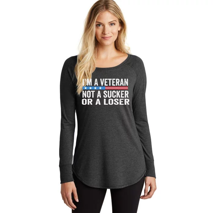 Vintage IM Veteran Not A Sucker Or A Loser Women's Perfect Tri Tunic Long Sleeve Shirt