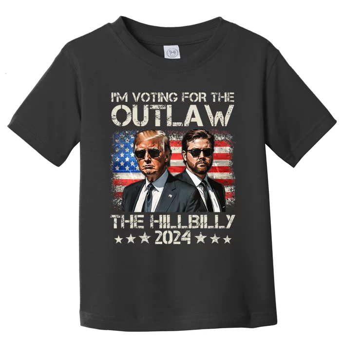 Vintage Im Voting For The Outlaw And The Hillbilly 2024 Toddler T-Shirt