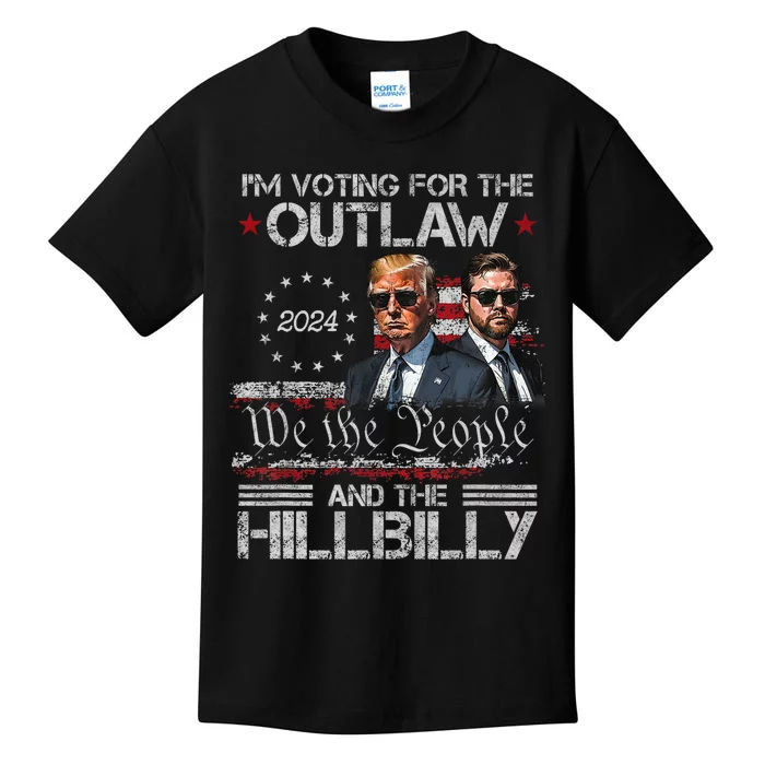 Vintage IM Voting For The Outlaw And The Hillbilly 2024 Kids T-Shirt