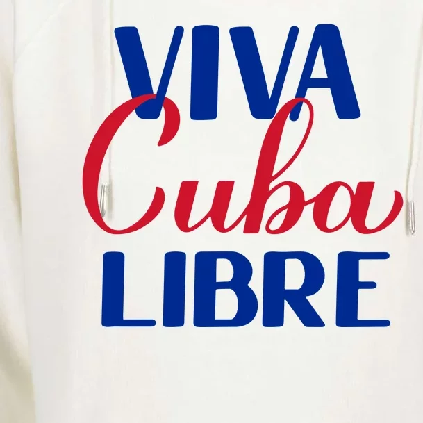 Viva Cuba Libre Womens Funnel Neck Pullover Hood