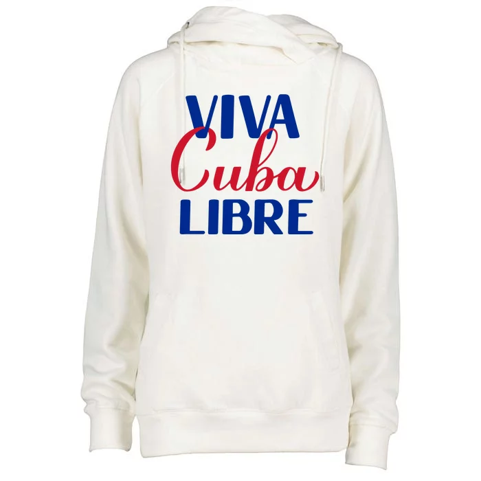 Viva Cuba Libre Womens Funnel Neck Pullover Hood