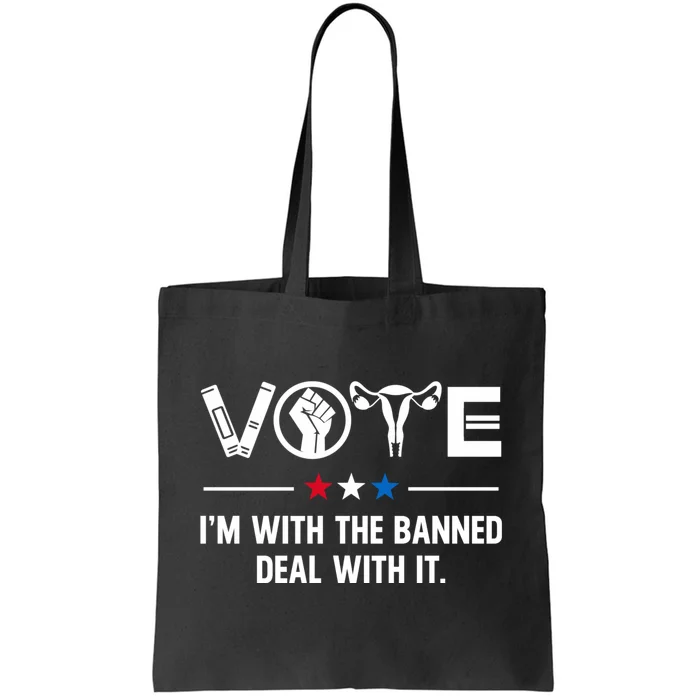 Vote Im With The Banned Deal With It Tote Bag