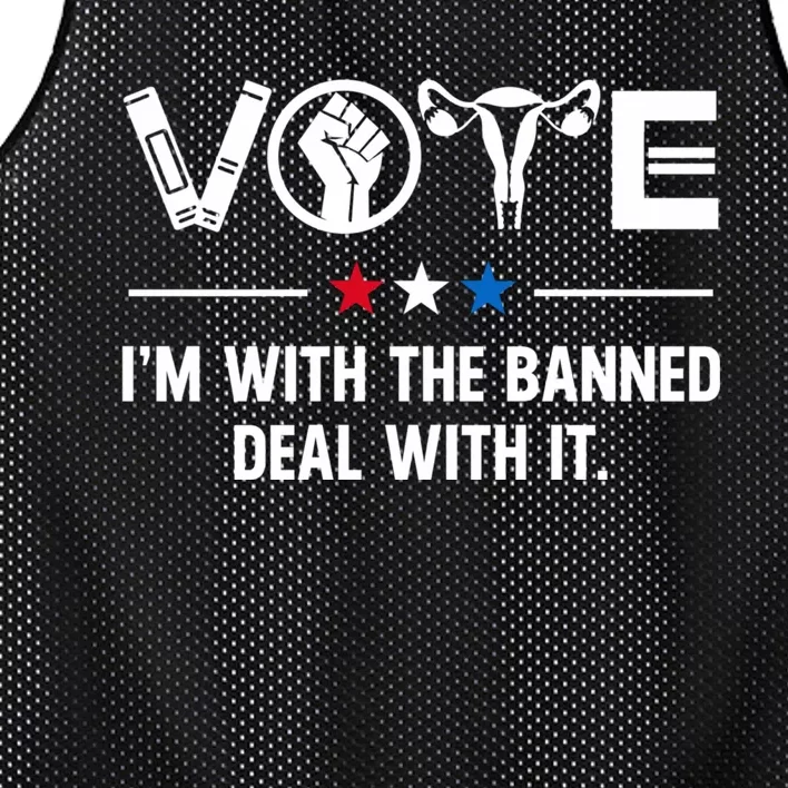 Vote Im With The Banned Deal With It Mesh Reversible Basketball Jersey Tank