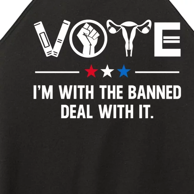 Vote Im With The Banned Deal With It Women’s Perfect Tri Rocker Tank