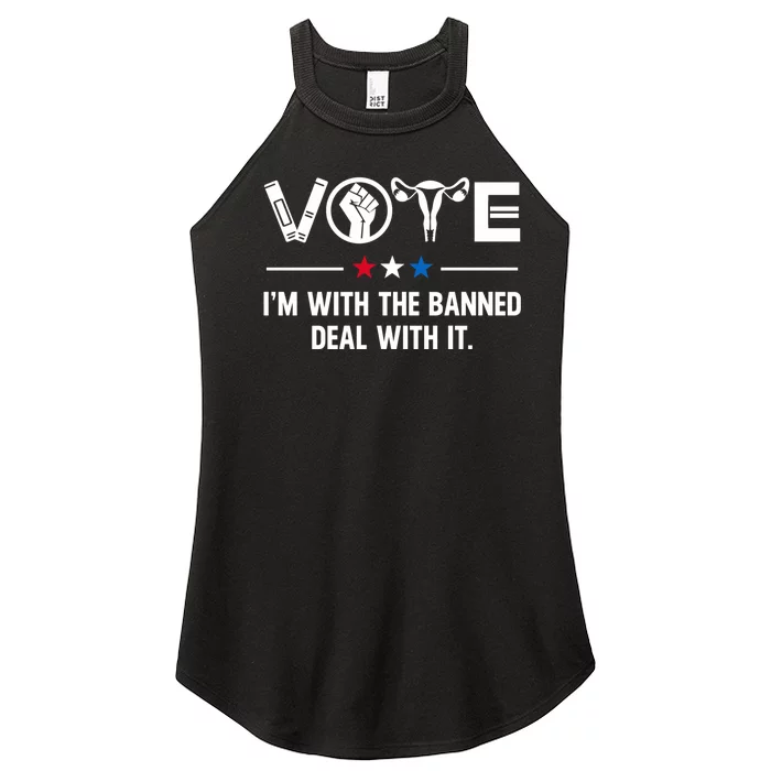 Vote Im With The Banned Deal With It Women’s Perfect Tri Rocker Tank