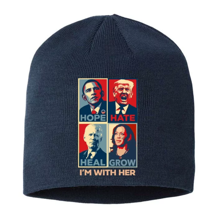 Vintage Im With Her Vote Kamala Harris 2024 8 1/2in Sustainable Knit Beanie