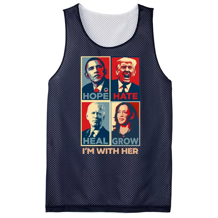 Vintage Im With Her Vote Kamala Harris 2024 Mesh Reversible Basketball Jersey Tank