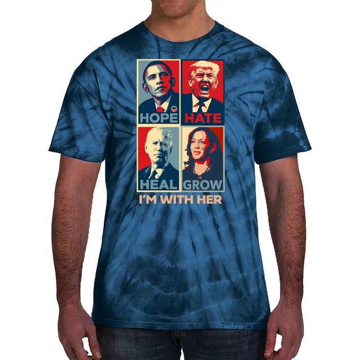 Vintage Im With Her Vote Kamala Harris 2024 Tie-Dye T-Shirt