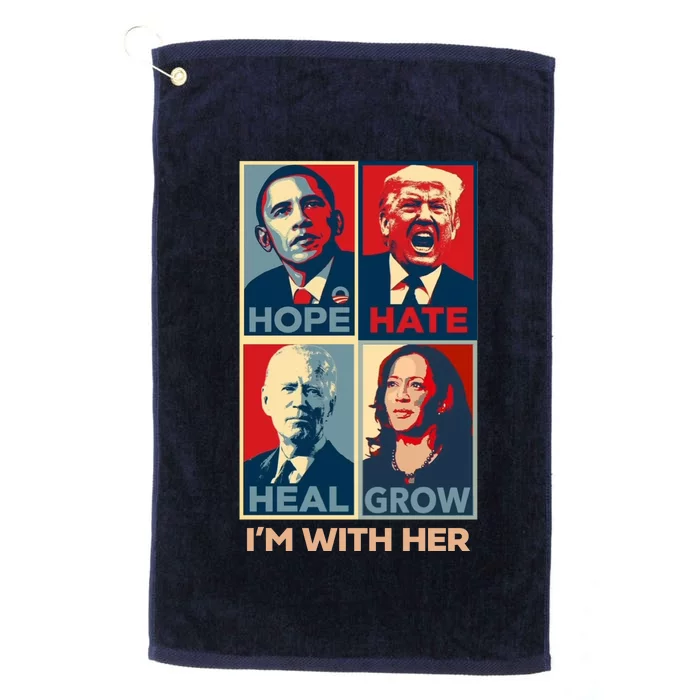 Vintage Im With Her Vote Kamala Harris 2024 Platinum Collection Golf Towel