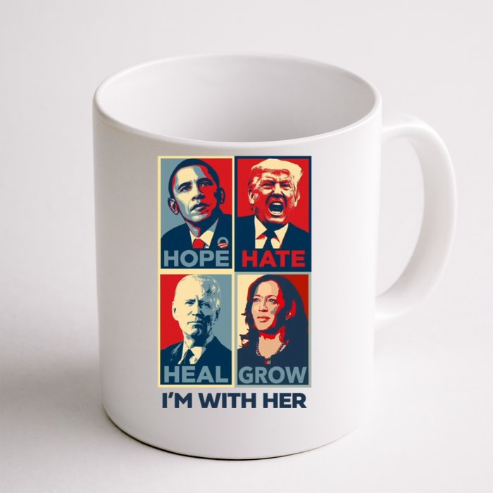 Vintage Im With Her Vote Kamala Harris 2024 Front & Back Coffee Mug