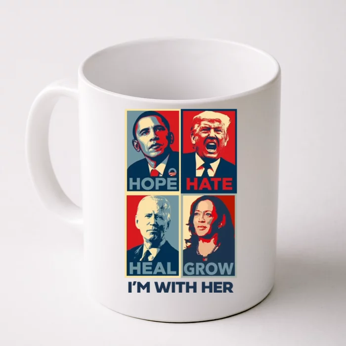 Vintage Im With Her Vote Kamala Harris 2024 Front & Back Coffee Mug