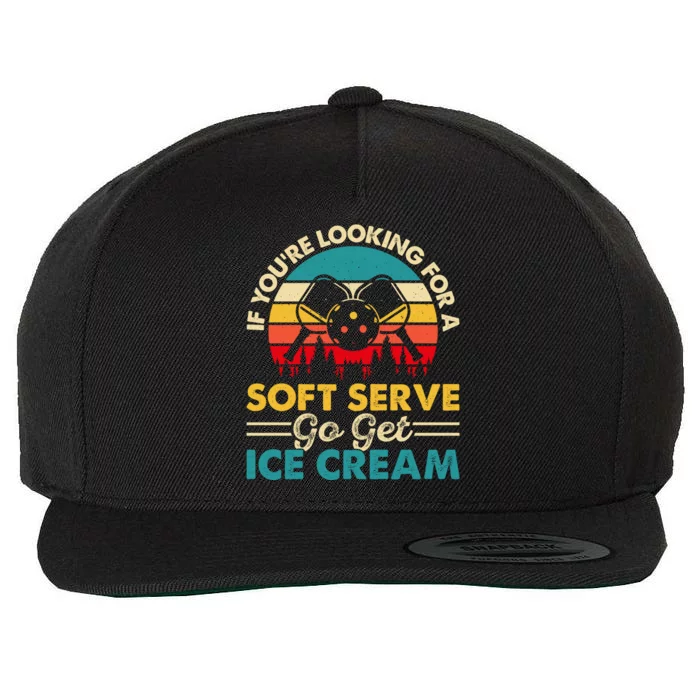 Vintage If You Looking For A Soft Serve Pickleball Gift Wool Snapback Cap