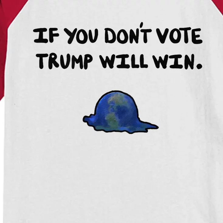 Vote! If You DonT Vote Trump Will Win. Election 2024 Kids Colorblock Raglan Jersey