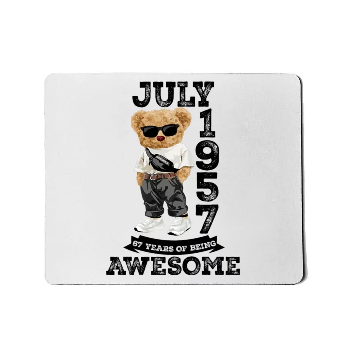 Vintage July 1957 67th Birthday Gifts 67 Year Old Mousepad