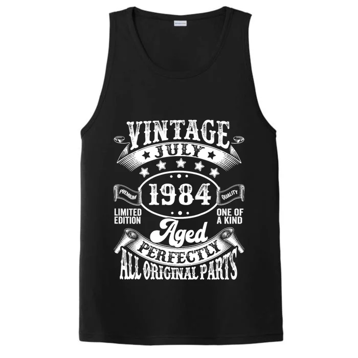 Vintage July 1984 40th Birthday Gifts 40 Year Old Performance Tank