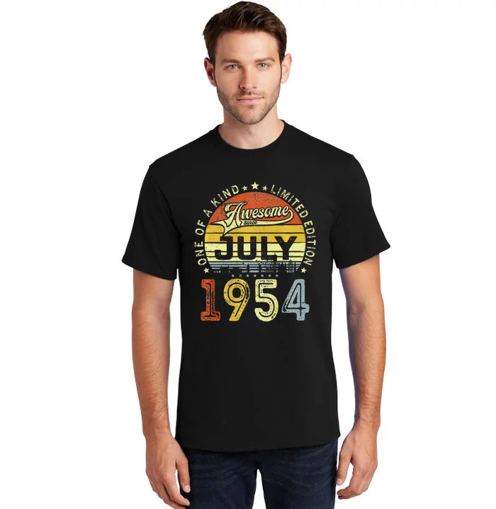 Vintage July 1954 Limited Edition 69th Bday 69 Years Old Tall T-Shirt