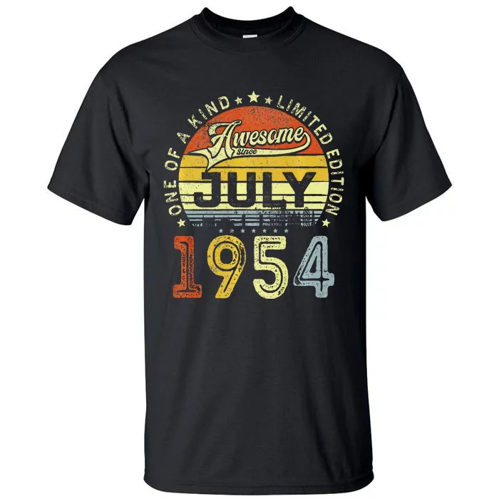 Vintage July 1954 Limited Edition 69th Bday 69 Years Old Tall T-Shirt