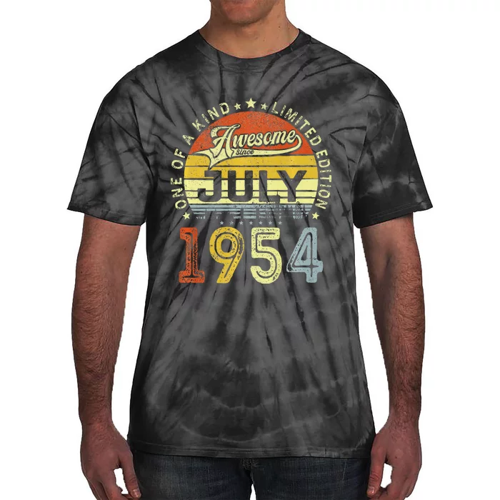 Vintage July 1954 Limited Edition 69th Bday 69 Years Old Tie-Dye T-Shirt