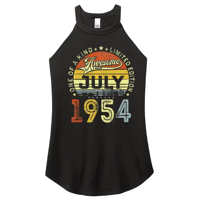 Vintage July 1954 Limited Edition 69th Bday 69 Years Old Women’s Perfect Tri Rocker Tank