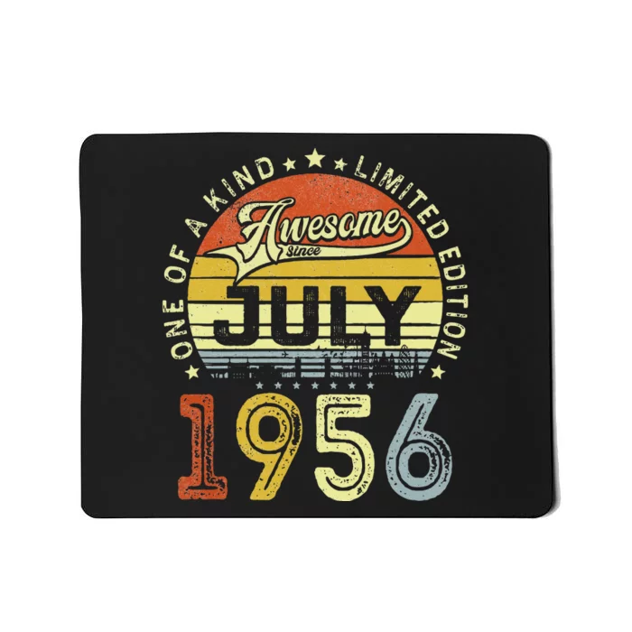 Vintage July 1956 Limited Edition 67th Bday 67 Years Old Mousepad