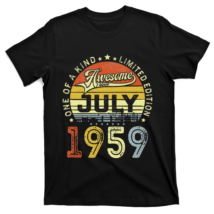 Vintage July 1959 Limited Edition 64th Bday 64 Years Old T-Shirt