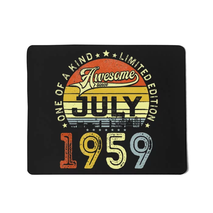 Vintage July 1959 Limited Edition 64th Bday 64 Years Old Mousepad