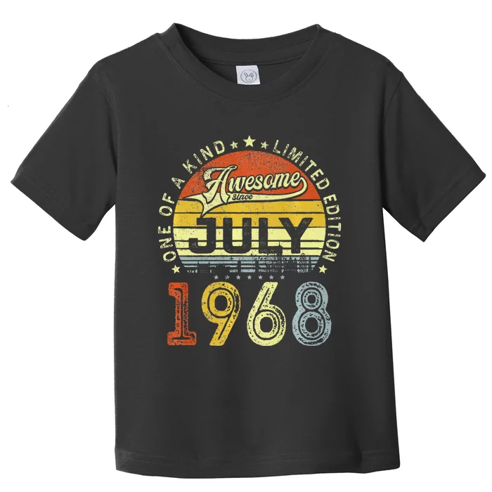 Vintage July 1968 Limited Edition 55th Bday 55 Years Old Toddler T-Shirt