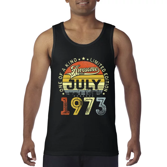 Vintage July 1973 Limited Edition 50th Bday 50 Years Old Tank Top