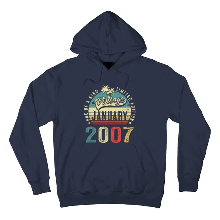 Vintage January 2007 16 Year Old 16th Birthday Gift Tall Hoodie