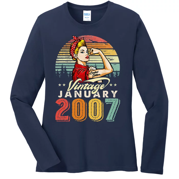 Vintage January 2007 16th Birthday 16 Years Old Womens Ladies Long Sleeve Shirt