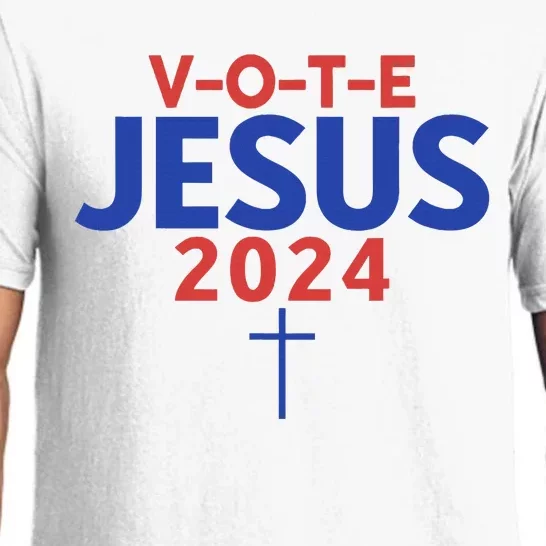 Vote Jesus 2024 American Candidate Voter Rights Pajama Set