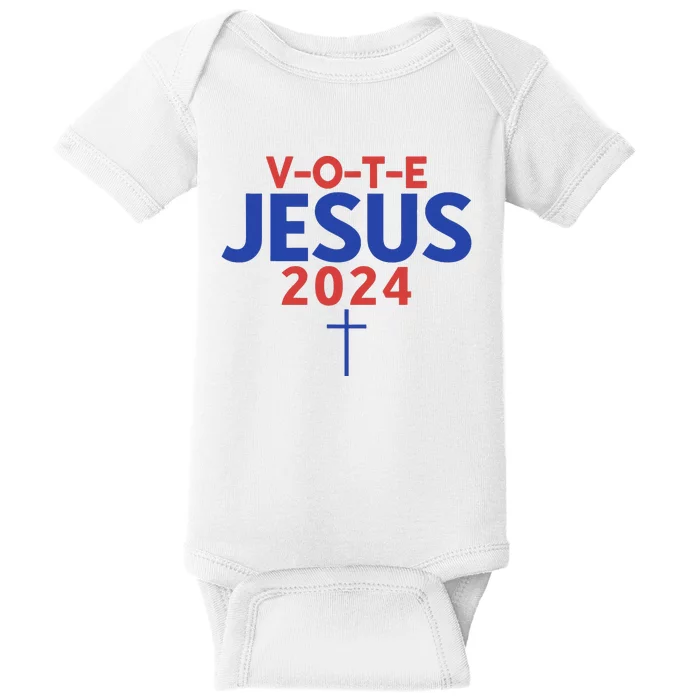 Vote Jesus 2024 American Candidate Voter Rights Baby Bodysuit