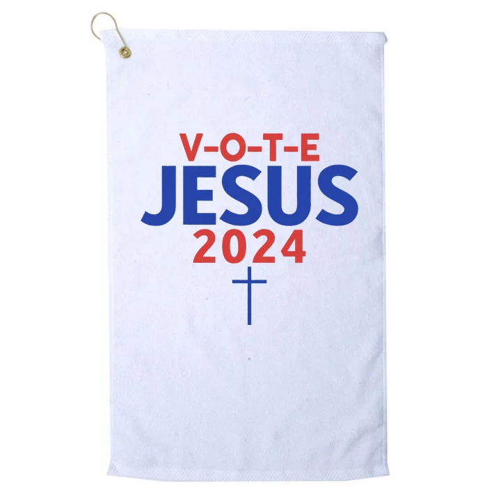 Vote Jesus 2024 American Candidate Voter Rights Platinum Collection Golf Towel