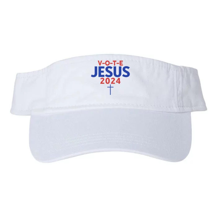 Vote Jesus 2024 American Candidate Voter Rights Valucap Bio-Washed Visor