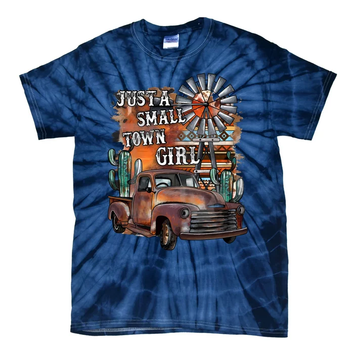 Vintage Just A Small Town Girl Western Cowgirl Cowboy Tie-Dye T-Shirt