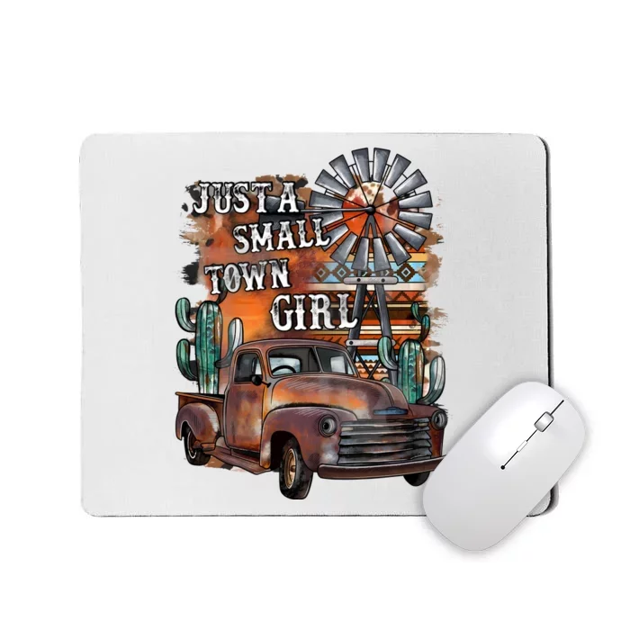 Vintage Just A Small Town Girl Western Cowgirl Cowboy Mousepad