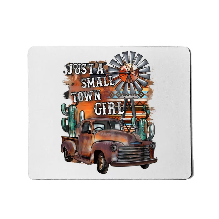 Vintage Just A Small Town Girl Western Cowgirl Cowboy Mousepad